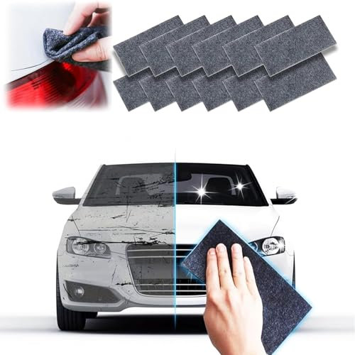 Nano Sparkle Tuch, Magic Nano Sparkle Tuch für Auto Kratzer Entfernen Reparatur,2024 Nanomagic Tuch Car Scratch Remover für Reparatur von leichten Kratzfarben,Lackpflege, Autoreinigung (12 PCS)