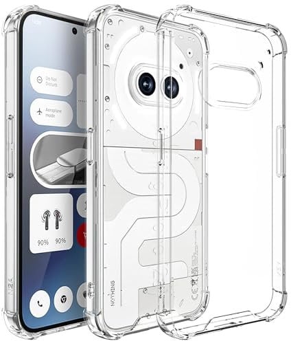 ISOI - Cover compatibile con Nothing Phone 2a / 2a Plus Custodia, con Paraurti Airbag Antiurto Protezione Completa, Case Protettiva in Silicone TPU Ultrasottile e Morbido - Trasparente