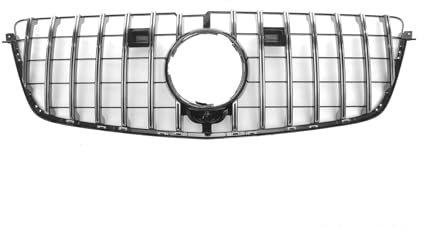 Auto Grill Front Grill Oberen Stoßstange Haube Mesh Mit Kamera Loch Kompatibel for Mercedes Benz X166 GL Klasse GL500 GL550 GL63 2013 2014 2015 (Color : Sliver)