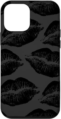 iPhone 12 mini Kisses marks lipstick black for women girls makeup artist Case