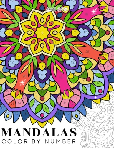 Mandalas Color by Number: A Relaxing Coloring Book for Adults with 48 Fun and Mindful Designs for Stress Relief (Color by Number for Adults)
