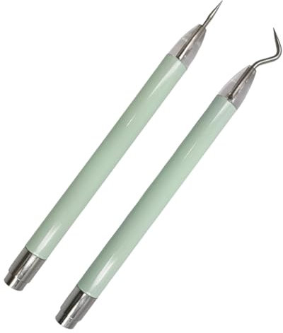 2 Pack LED Weeding Tools for Vinyl, Vinyl Weeding Tools Hook and Pin Pen with LED Light, Craft Weeding Tools for Cricut/Silhouettes/Cameos Crafting Heat Transfer Small Vinyl Projects