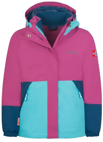 Trollkids Kids Kjerak 3in1 Jacket 128, Bright Berry