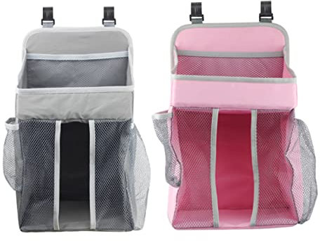 BESTonZON Hängende Aufbewahrungstasche Für Babyartikel Multifunktionale Wickeltasche Für Aufbewahrung Von Windeln Und Kleidung Tragbar Tragkraft Für Kinderbett Kinderwagen Und Mehr