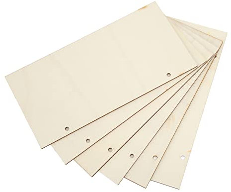 Plaque Rectangulaire en Bois Vierge Suspendue, Panneau Décoratif en Bois pour Fête de Mariage, DIY Bricolage, 6 Pièces