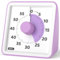 LIORQUE Minuteur Visuel Timer Enfant, 60 Minutes Chronometre Enfant et Compte à Rebours pour Enfant et Adulte, Silencieux Outil de Gestion du Temps pour Cuisine, Salle de Classe, Réunion(Violet)