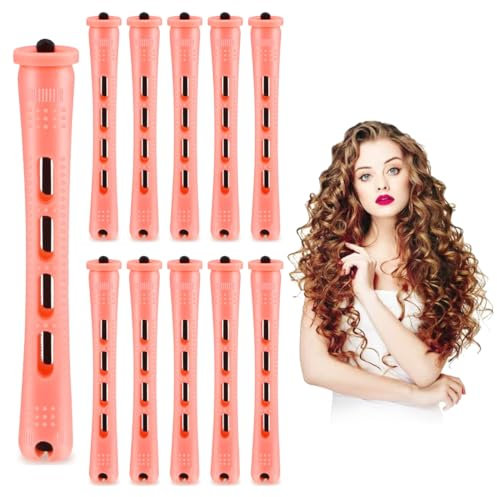 SGERUFZ 20 Stück Kleine Dauerwellen Wickler Komplett Lockenwickler Klein Hair Rollers für Frauen Lockenwickler Kurze Haare für Natürliche Haare Lange Kurze Haare Styling Tool (0.51 Zoll)
