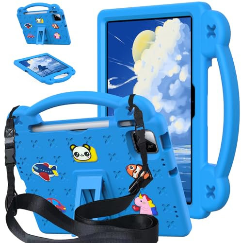 AKABEILA Tablet Case for Xiaomi Pad 7/Pad 7 Pro 11.2 inch 2024 Cute Case Kids Shockproof Protective with Shoulder Strap Handle Stand
