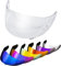 PSLER Helm Visier Verspiegelt für Shoei GT Air GT Air 2 TC-5 TC-9 Neotec CNS-1,Helmvisier Getöntes Visier Motorradhelm Zubehör Ersatz(Transparent)