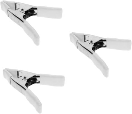 Angoily 3 Sätze Federklammer A-förmiger Clip Umschalten Anlage Fangen Kette Ecke Haken Pools Fix Für Das Handwerk Frühling Clips Zum Aufhängen Schlauch Tür Pvc Weiß 4 Stück * 3