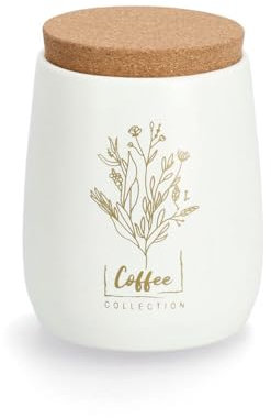 Zeller 19384 Vorratsdose m. Korkdeckel Coffee, 750 ml, Metall