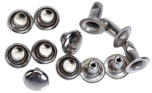 Lot de 100 rivets ronds Argenté 6 mm