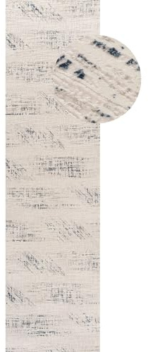 THE RUGS Carmel Modern Area Rug - Stain-Resistant, Non-Shedding, Durable Rugs for Bedroom and Hallway [ Marble Effect Blue, 80x300 cm ]