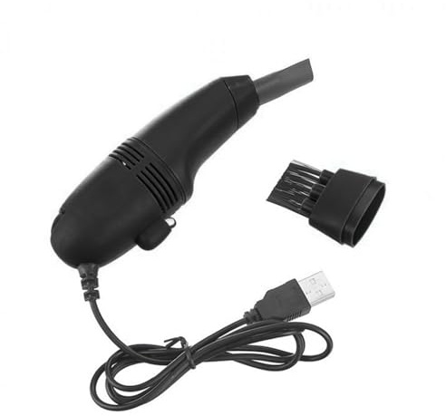 Denash USB Mini Grand Aspirateur Portable Clavier Portable Low Bruit Noise pour Le Clavier D'ordinateur approprié pour Les Adultes et Les Enfants ABS Matériau (Black)