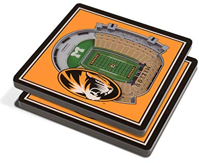 YouTheFan NCAA Missouri Tigers 3D Stadium Drink Coasters