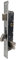 Lince Cerradura 557025 I Frente Inoxidable, 25 mm I Para Puertas Metálicas I Cerradura de embutir I Con picaporte, nueca para manilla y palanca de gancho basculante reforzado.