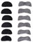WeAreAwesome Bartset - 12 Stück - Bärte zum Ankleben - Schwarz Grau - Set 8