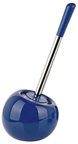 Sanwood 6402410 Coppa WC-Bürstengarnitur, Keramik, Tintenblau, 16 x 37 x 16 cm