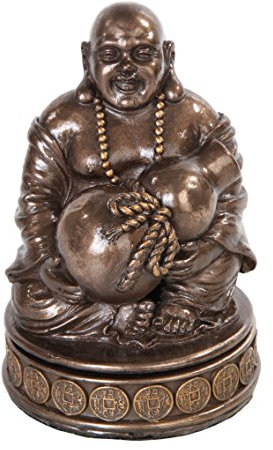 PTC 11,4 cm Lucky Bouddha Chinois Brûle-encens Statue Figurine