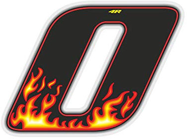 4R Quattroerre.it 13150 Numero Racing 0 Fiamme, Medio 100 x 130 mm