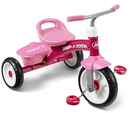 Radio Flyer Pink Rider Trike, Outdoor Toddler Tricycle, For Ages 2.5-5 (Amazon Exclusive)