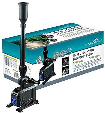 AllPondSolutions FPP-1500 Fountain Pond Pump Submersible with Fountain Attachment for Outdoor Garden, 1500 Litre/Hour Flow Rate