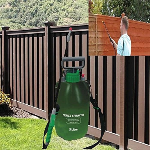 NEW 5 LITRE FENCE SHED DECKING PORTABLE 5L PRESSURE SPRAYER PUMP WOOD TREATMENT