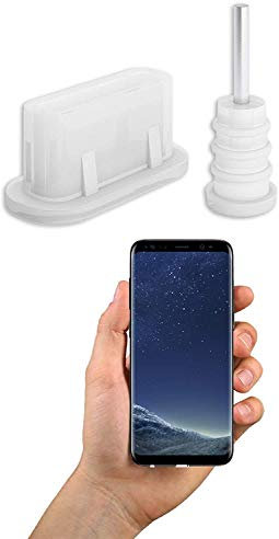 innoGadgets® 10x Staubschutz Stöpsel kompatibel mit iPhone 15 Modellen, MacBook, Samsung Galaxy S8 S9 S10 S10e S20 S21 S22 | Transparent