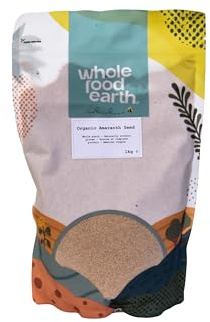 Wholefood Earth Organic Amaranth Seed – 1 kg | Raw | Vegan | GMO Free | High Fibre | Certified Organic