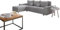 DELIFE Couch Panama Hellgrau Longchair variabel Ecksofa modular