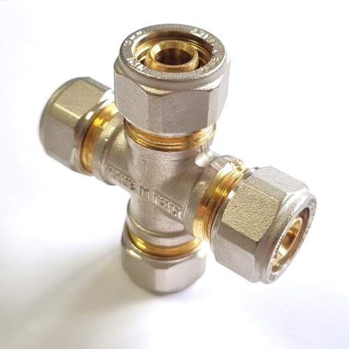 H2O-Flex 16er Schraubfitting -Kreuzstück für Aluverbundrohr, Schraubfitting 16x2, DVGW