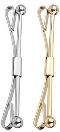 Bonarty 2 Stück Krawatte Hemd Krawatte Kragen Pin Krawattenklammer Spange Bar