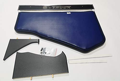 KRAM-TRUCK RTV-Tisch für Lkw, Kompatibel mit SCANIA R/S od 2017 Neue Generation, Dunkelblau, Lederimitat auf Schaumstoff 10 mm, Holz, Tisch, Hygienezertifikat