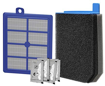 Electrolux ESKC9 Performance Kit para PUREC9 (1 Filtro Allergy Plus, 1 Filtro 3D de Polvo Fino, Lavable, Pack de 4 gránulos aromáticos S-Fresh, Potencia de succión Mejorada, Ajuste, Color Azul/Gris)