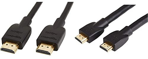 Amazon Basics High-Speed HDMI 2.0 Cable, Supports 3D Formats and with Audio Return Channel, 7.5 m & High-Speed 4K, Ultra HD, HDMI Cable - 10 Feet (3-Pack) (Latest Standard)