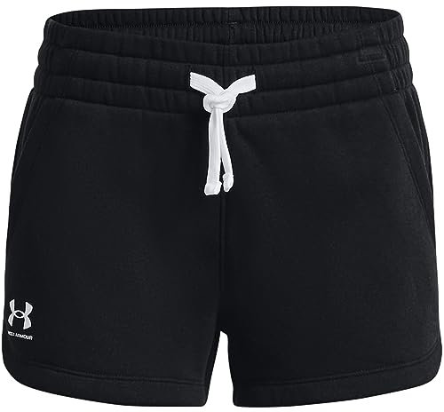 Under Armour Mädchen Rival Fleece Shorts Pants, Schwarz, XL EU