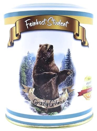 Grizzly Steak aus der Dose,( 400 Gramm Gummibären ) Scherzarktikel, Lustige Geschenkidee, Party-Brüller, Spaßgeschenk , Halloween, Geburtstagsgeschenk