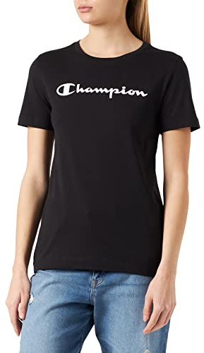 Champion American Classics T-Shirt für Damen, Zeitgenössisch, 114911, Schwarz, 114911 X-Small