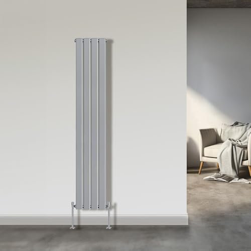 NRG 1800x272mm Vertical Tall Upright Flat Panel Designer Bathroom Central Heating Radiator Chrome Single Column