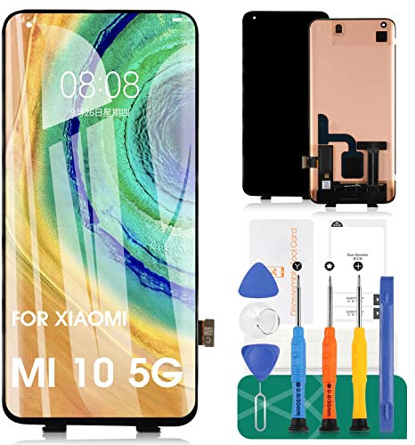 para Xiaomi Mi 10 5G Pantalla LCD para Xiaomi Mi 10 5G Pro reemplazo de Pantalla M2001J2G Pantalla LCD M2001J1G táctil digitalizador Asamblea M2001J2I Kits de reparación (versión Original C)
