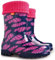 Demar Stivali di gomma per bambini e bambine, caldi, foderati in pile, unisex, Cuori a pois, 31 EU