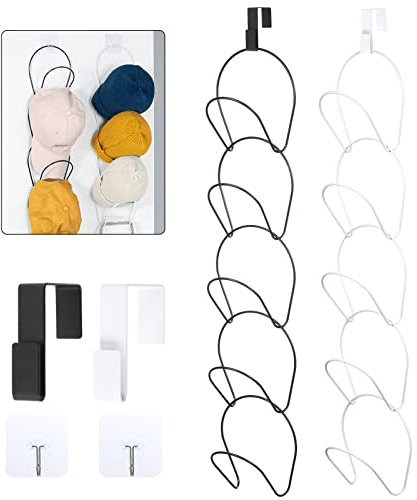 Kinsinder 10pcs Cap Halter, Mützen Aufbewahrung, Cap Aufbewahrung Baseball Cap Halterung Schrank Hängende für Schals Handtaschen Handtücher Kleidung Krawatten