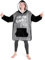 CityComfort Felpa Coperta Bambino - Felpe Oversize con Cappuccio in Morbido Pile Taglia Unica - Regalo per Gamer (Grigio Argento Gaming)