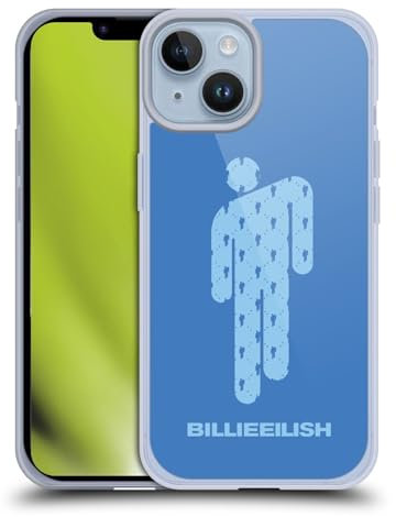 Head Case Designs Offizielle Billie Eilish Blohsh Blau Schluessel Kunst Gelhülle [Militärischer Schutzgrad] Kompatibel Mit Apple iPhone 14 Und Kompatibel Mit MagSafe