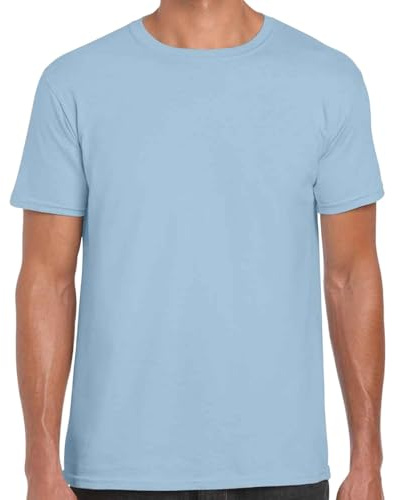 Gildan Mens Short Sleeve Soft-Style T-Shirt (2XL) (Light Blue)