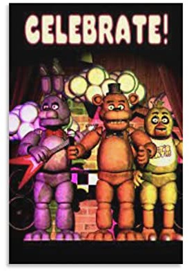 Rudd Fnaf Wandkunstdruck, Retro, ästhetische Raumdekoration, Malerei, Leinwandposter für Zuhause und Büro, Dekoration, 60 x 90 cm
