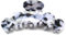 QinGoo Schwarz Weiß Acetat Haarklammer Klauen Haarspange Damen Haarschmuck Haar-Accessoire für Fein Medium Dick Kurz Mittlere Haar 1stück(9.6cm*4.2cm, Black White)