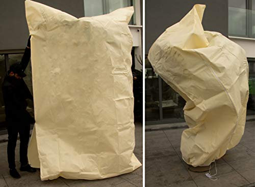 GARDENLAND Frostschutzvlies XXL 350x250cm | 100g/m² Winterschutz Winterschutz Frostschutz Pflanzen Beige