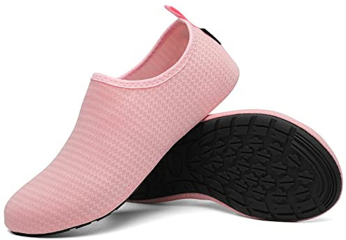 SAGUARO Pantoufle Homme Femme Maison Chaussures Antidérapante Slip-on Slippers 119 Rose, 46/47 EU
