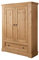möbelando Wäscheschrank SZ-0079 aus Kieferholz geölt und gebeizt in Eiche mit Einer Schublade und 2 Türen. Abmessungen (BxHxT) 106x150x42 cm